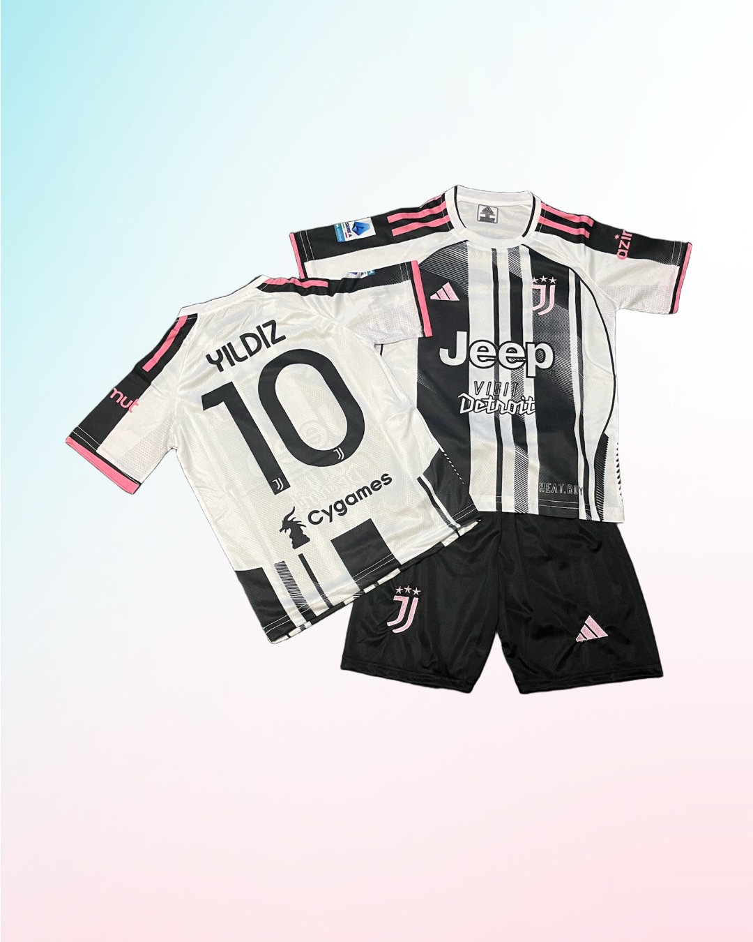 Juventus adidas Home Kit 2025-26 – Kids with Yildiz 10 printing